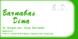 barnabas dima business card