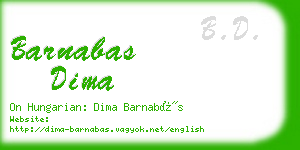 barnabas dima business card